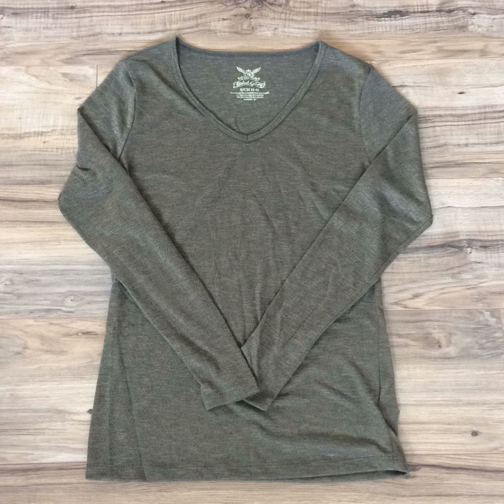 Faded Glory - Long sleeve V-neck top - Size S -